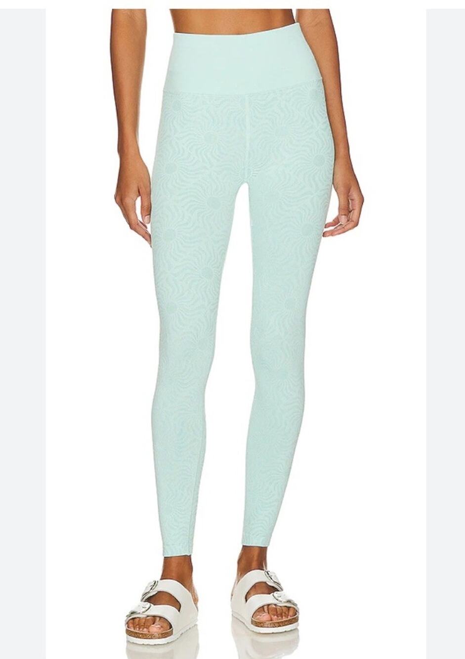 SPIRITUAL GANGSTER Love Sculpt Jacquard Legging in Beachglass Sun Tile Size XS/S